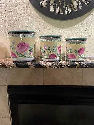 Villeroy & Boch Switch Summerhouse A Rose Canister Set • $40