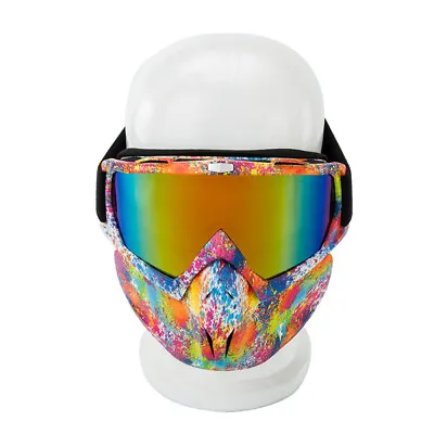 Motorcycle Full Face Mask Motocross Safety Goggles Shield Glasses ATV Eyewear • $19.76