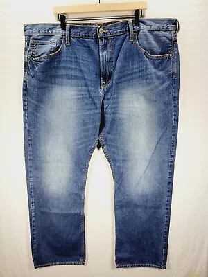 American Eagle Jeans Mens 44x32 Blue Dark Wash Relaxed Fit Straight Fit Denim  • $24.77