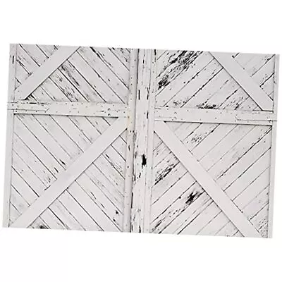  White Barn Door Backdrop Vintage Wooden Doors Wood Plank Farmhouse 10x8ft • $63.12