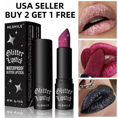 Glitter Metallic Color Lipstick Long Lasting Waterproof Diamond Lipstick • $6.99