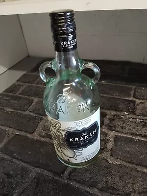 Empty Kraken Rum Bottle Candle Holder Man Cave Upcycle Lamp Vase Steampunk  • $7.58