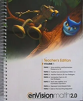 EnVision Math 2.0: Grade 1 Teacher's Edition Volume 1: Topics 1-7 9780328... • $17.08