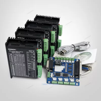 DIY CNC Kit 4 Axis Breakout Board & Stepper Driver EMA2-050D56 24-50VDC 2.1-5.6A • $222.29