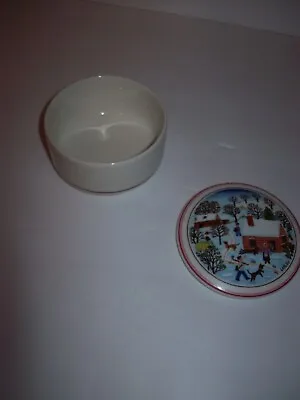 Villeroy & Boch Covered Porcelain Trinket Box Naif Christmas Signed LAPLAU Candy • $8.99