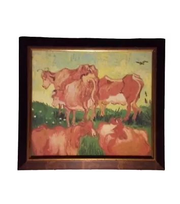 1890 The Cows By Vincent Van Gogh | Ross Simon Oil/Canvas Repro. | 24 X22   • $150