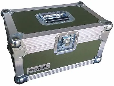 7  Single 200 Swan Flight Case Vinyl Record Box (Olive Green Rigid PVC) • £90.60