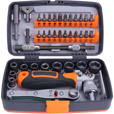 38pcs Mini Mechanics Tool Set Socket Ratchet Screwdriver Wrench Repair Tool Kit • $29.99