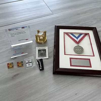 Nationsbank Bank Of America Clock Medal Olympic Pins 5 Year Award.  • $40