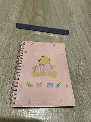 Vintage Sanrio Bear Music Pink Notebook And Purple Teal Music Pen • $4.99