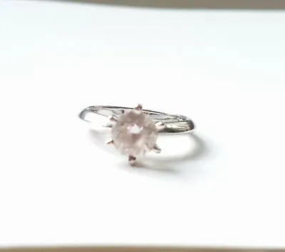 Qvc Size K 925 Hallmarked Sterling Silver Diamonique Classic Solitaire Ring  • £11.99