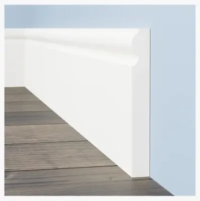 Skirting Board TORUS Profile Primed MDF 18mm X 169mm X 2700mm Free Delivery • £123.99