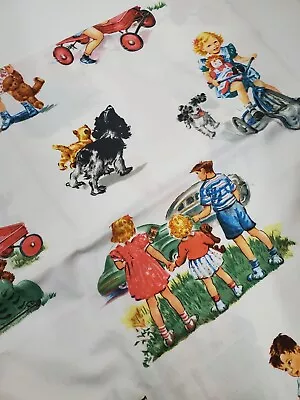 Dick & Jane Fabric Michael Miller QSew Quilt Craft Cotton OOP 28  X 42   • $59.90