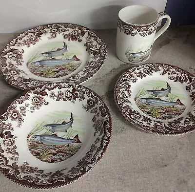 Spode Woodland KING SALMON 4 Pc Placesetting • $59.99