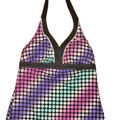 Nike Women's 6 Halter Tankini Swim Top Black Purple Blue • $15