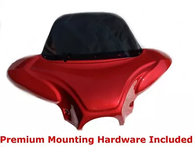 Mutazu 38   Red Universal Motorcycle Cruiser Batwing Fairing W/Premium Hardware • $209