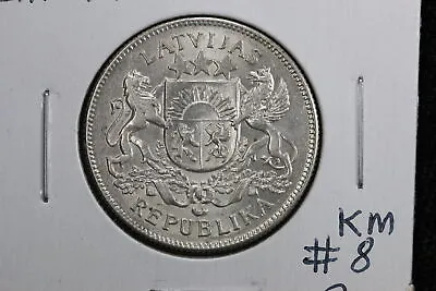 1925 Latvia 2 Lati K# 8 3278 • $66