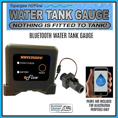 Topargee Bluetooth Water Tank Gauge H2F-BT12 Great For Caravans Rv's Motorhomes • $191