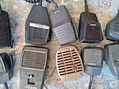 Vintage LOT OF 25+ CB HAM Radio Microphones Sharp GE Motorola  Mics Parts • $54.95