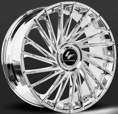 28  Inch Chrome Lexani Wraith W/ XL CAP Wheels Rims Blanks 24 26 22 • $4010.80