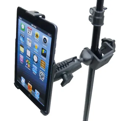 Extended Music  Microphone Stand Tablet Clamp Mount Holder For IPad Mini 2019 • £47.99