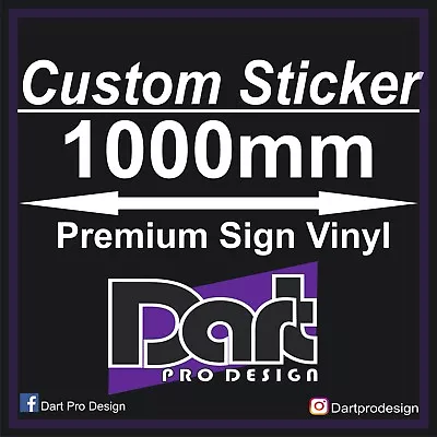 Custom Sticker Text 1000mm - Premium Quality Vinyl Text For Windows Car Boat Van • $15.50