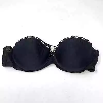 Wacoal Bra Women's Size Petite 36A Lace Lined Strapless Padded Underwire Black • $19.98