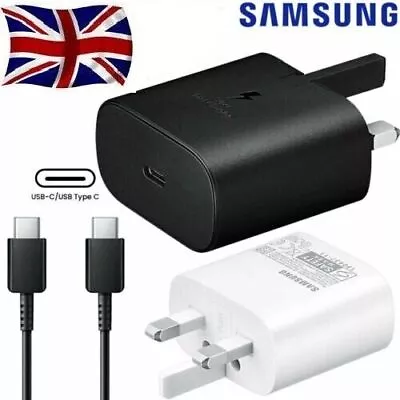 £11.99 • Buy Genuine 25W Super Fast Charger Adapter Plug & Cable For Samsung Galaxy Phones UK