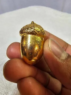 Vtg Gold Color Acorn Pendant Light Weight -read • $12