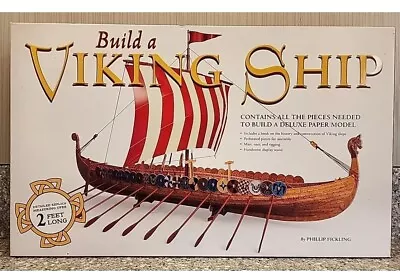 Build A Viking Ship Deluxe 2' Paper Model 12654 2013 Sterling Innovation Sealed  • $25.98