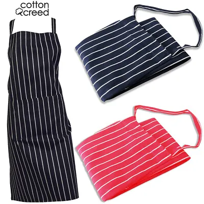 £6.99 • Buy 100% Cotton Butcher Stripe Kitchen/Cooking Apron