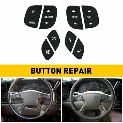 Steering Wheel Button For 2003-07 Silverado & GMC 1500 2500 3500 Decal Stickers • $9.99