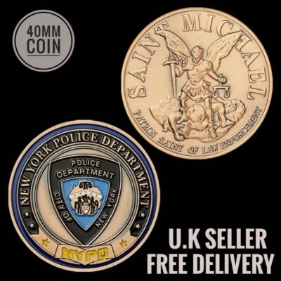 £8 • Buy United States New York Police Department With St Michael 40mm Challenge Coin