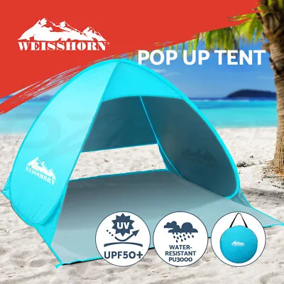 $33.95 • Buy Weisshorn Pop Up Beach Tent Camping Hiking 3 Person Sun Shade Fishing Shelter