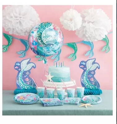 Mermaid Birthday Party Supplies Decorations/Balloons/Plates/Napkins/Tablecovers • $4