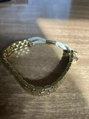 Michael Kors Gold Toned Adjustable Draw String Bracelet • $16