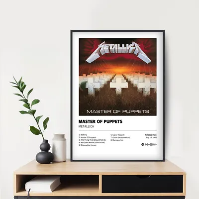 Master Of Puppets - Metallica Album Poster 20x30  Custom Music Canvas Poster • £7.32