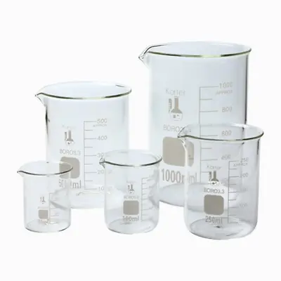 6 Pack Glass Lab Pyrex Beaker Set Measuring Cup 50/100/250/500/1000 ML • $21.34