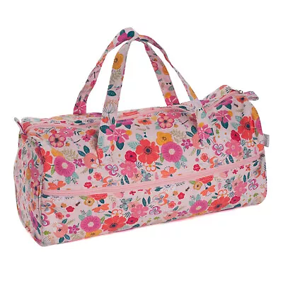 HobbyGift Knitting Bag Craft Bag Sewing Yarn Storage Floral Garden • £12.99