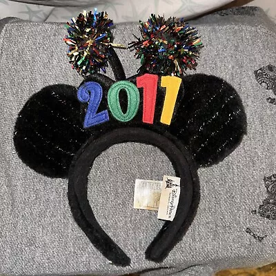 VTG Disney Parks Mickey 2011 Happy New Years Celebration Party Ears Headband • $9.99