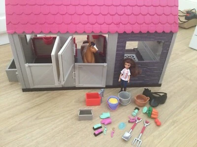 £25 • Buy Lori Toy Horse Stable Horse Barn & Accessories - Playset
