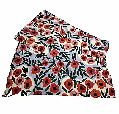 Marimekko 2 Standard King Shams Ruukku Blue Red Floral Cotton-2pillow Cases Only • $45