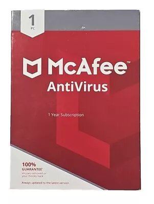 McAfee Antivirus Protection For Your PC 1-YR Subscription Sealed • $14.39