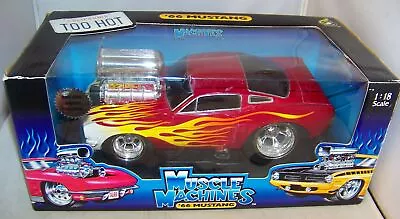 1:18 Funline Muscle Machines 1966 Ford Mustang Red Flames Too Hot 61189 Read Ad • $49.99