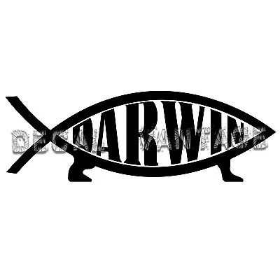 Darwin Fish Vinyl Decal Sticker Funny Evolution - Choose Size & Color • $2.08