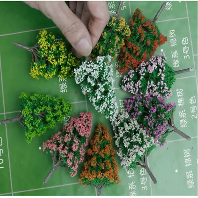5PC HO/OO Scale Miniatures Seasonal Tree Garden Plants Railway Scenery Model • $7.49