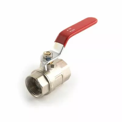 £3.99 • Buy 3/8  BSP Lever Ball Valve Red Handle Female To Female Full Flow
