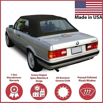 FIts BMW E30 Convertible Soft Top 318 325I 3 Series 86 - 93 German Canvas OEM • $530.10