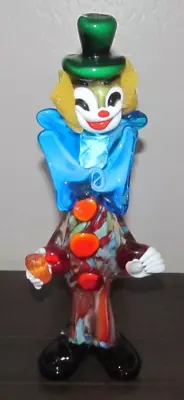 Vintage Murano Glass Circus Clown Italy! 12  Tall! Original Hand Blown Art • $5