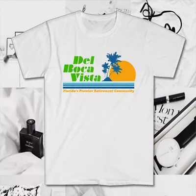 Del Boca Vista Florida Retirement Community Men's White T-Shirt Size S To 5XL • $18.44